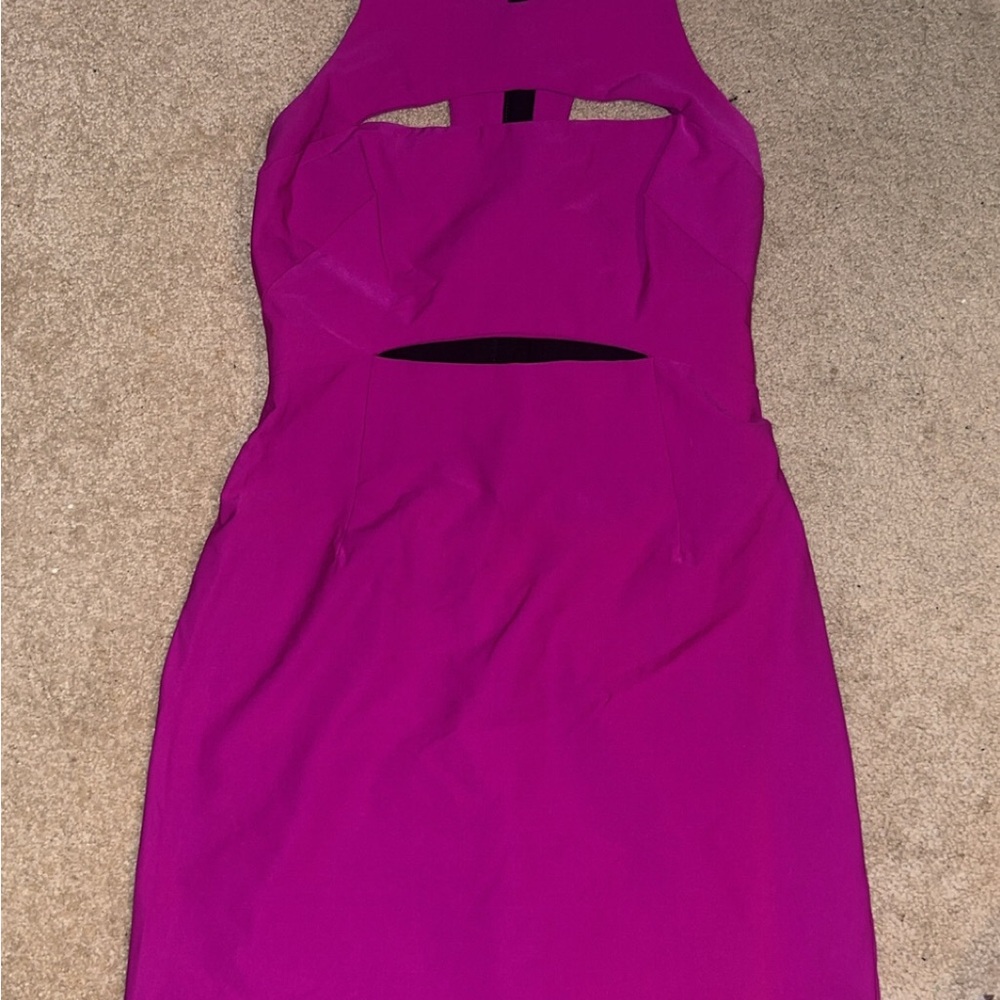 Molly Cutout Magenta Sleeveless Dress